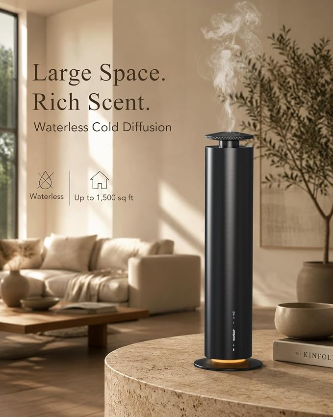 Hotel Waterless Essential Oil Diffuser Battery Powered | 1500 Sq Ft Coverage